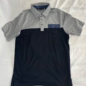Travis Mathew Gray and Black Polo Shirt #62
